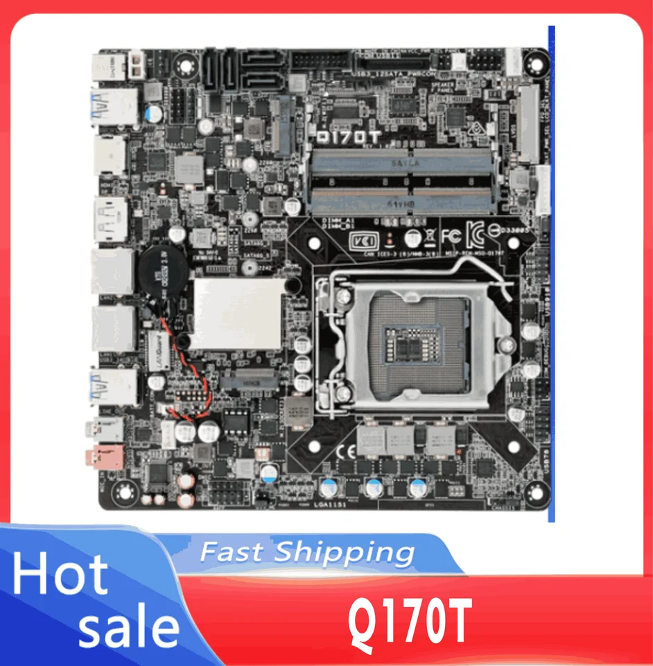 LGA 1150 Q170T DDR3 32 GB DIMM DVI HDMI MINI MINI ITX Core I5-6500 CPU