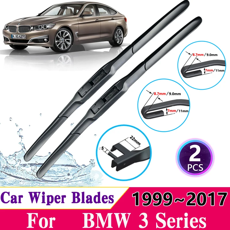 LHD pre BMW 3 Series E36 E46 E90 E91 E92 E93 F30 F31 F34 1999 ~ 2017 S WIPERS predné čelné sklo auto čepeľ