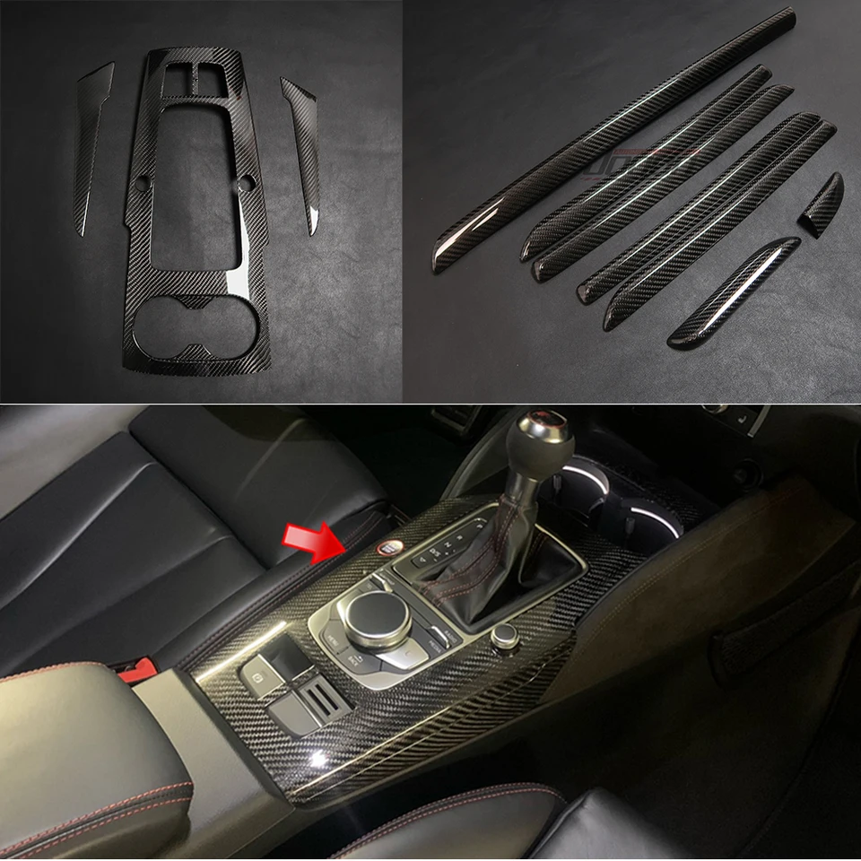 LHD skutočné uhlíkové vlákno pre Audi A3 8V S3 RS3 2014 2015-2018