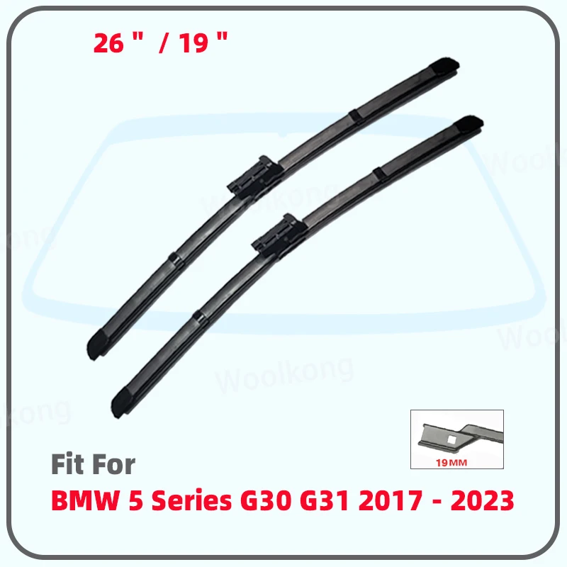 LHD čepele predného stierača pre BMW 5 Series G30 G31 2017 - 2023 2ks automobilové čelné sklo gumové kefy 26 
