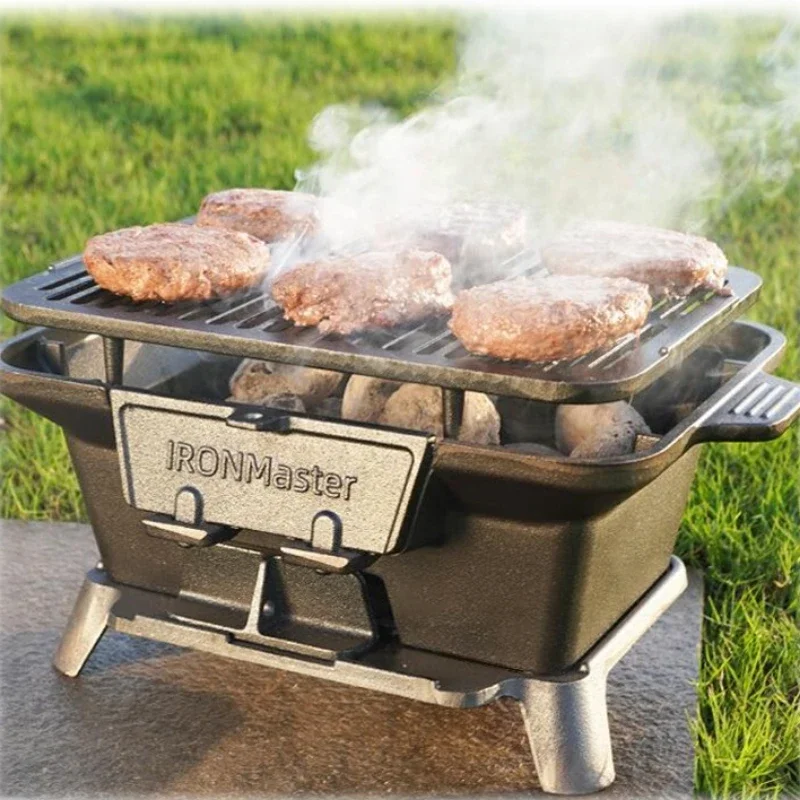 Liatinové uhlie na uhlie Grilovanie v rúre vonkajšie kempingové kempingové kachle BBQ Uncoted čaj varenie piknik