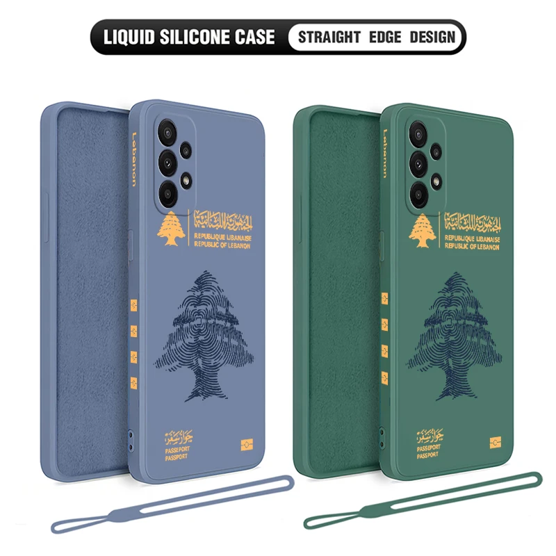 Libanon Passport Cover Cover Puzdro pre Samsung Galaxy S24 S23 S22 S21 S20 S10 S9 POZNÁMKA 20 10