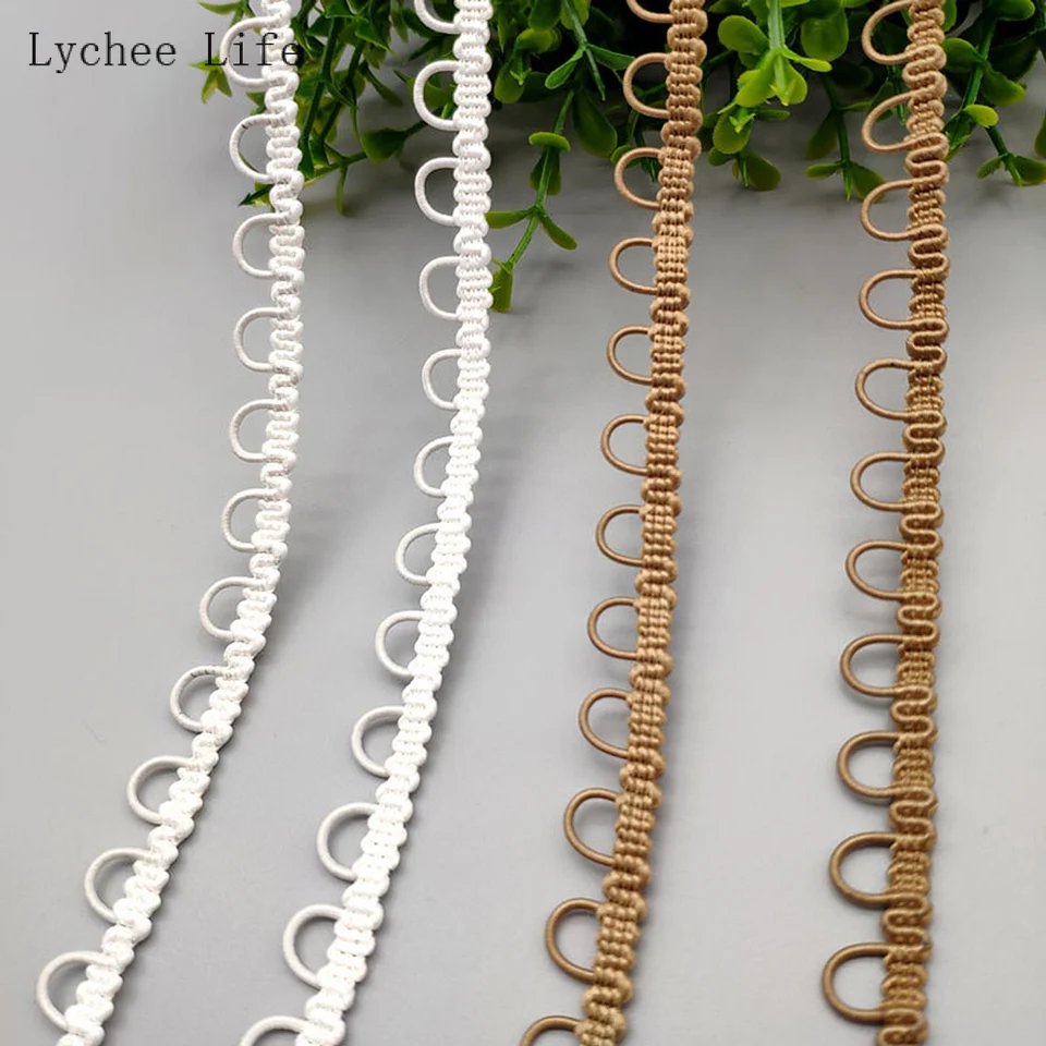 Libie Life 5yards Elastic Braid Lace Belt Base Doplnky Svadobné večere u tvaru Trimy Šity Ručne vyrábané remeslá