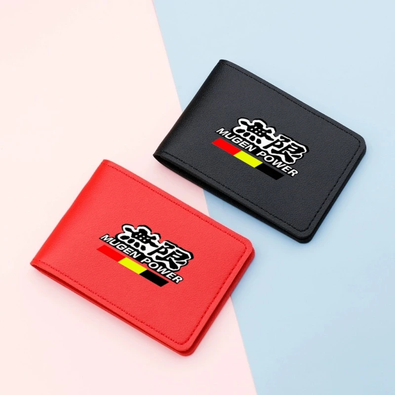 Licencia na vodičskú licenciu v taške PU Wallet ID Card Bag s kreditnou kartou pre Honda Mugen Power Accord Civic Vezel Crv City Jazz Car Accessories