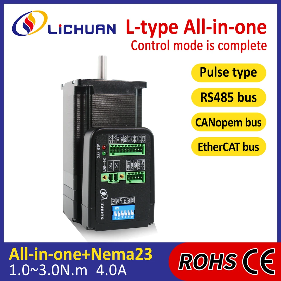 Lichuan 36V 4.0A Krokový motor integrovaný 2Phase NEMA23 1/2/3N.M Open Loop Integrated Stepper Motors Ovládač pre laserový stroj