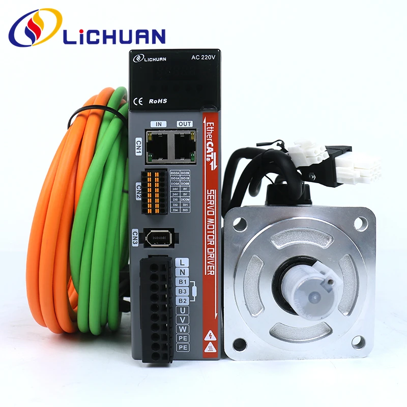Lichuan Ethercat 1KW servo ovládač CNC ovládač 1000W 3,2 nm Servo Motors Driver s kódovačmi pre tlačiareň laserový stroj