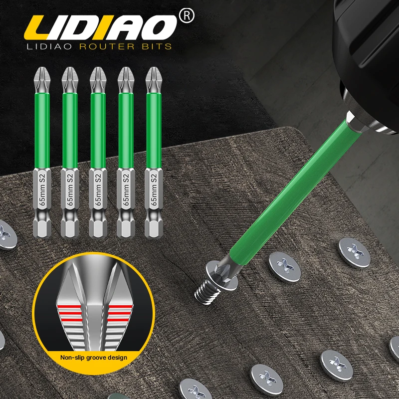 LIDIAO NEZMAZENIE KRIČ CROSS SCRECTDRIVER DRILL BIT SCREVE Zliatina oceľ Magnetická šaržová hlava nepremokavá PH2 25/50/65/70/90/125/150 mm