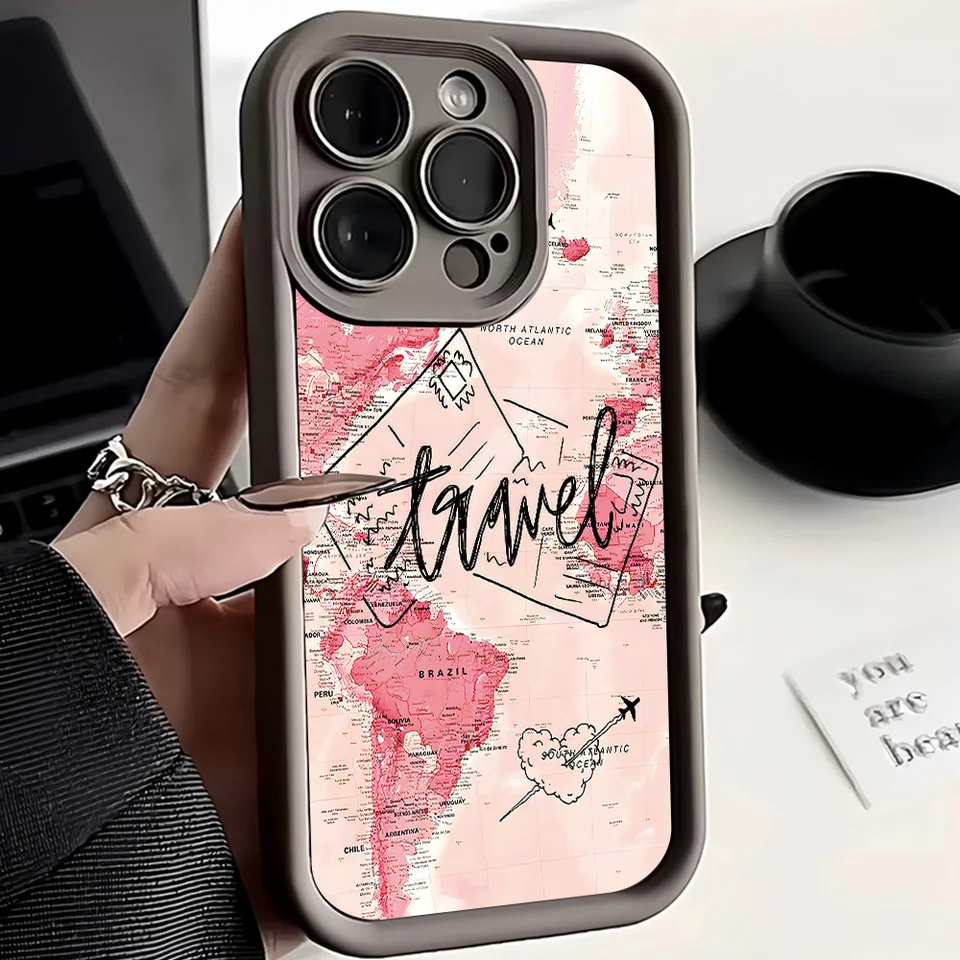 Lietadlo cestovanie okolo svetového vzoru puzdra pre Realme 13 12 11 10 Pro Plus 5G 9 8 C67 C65 C63 C55 C51S GT 6 6T NEO 6 SE Cover