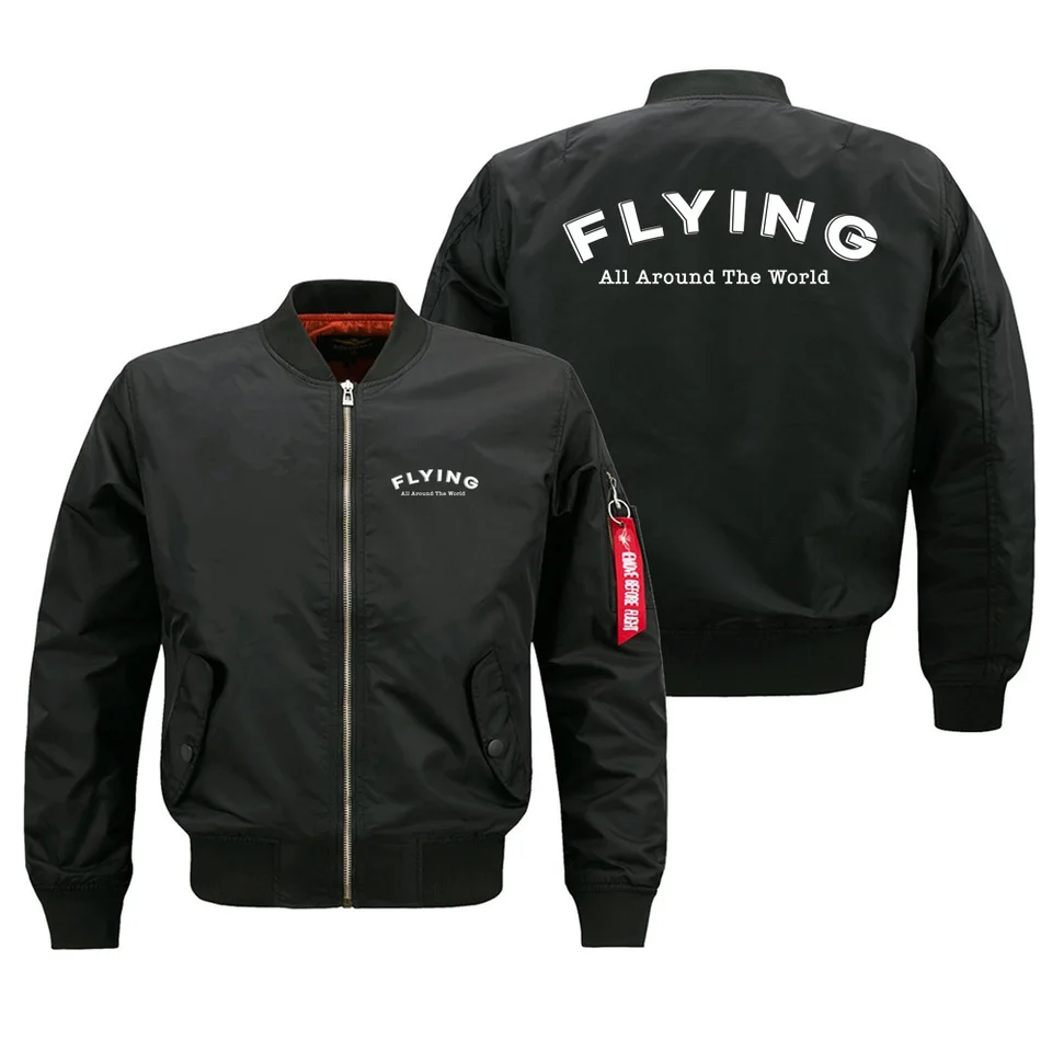 Lietajúce po celom svete piloti letectva MA1 Bomber Coats pre mužov Outdoor vojenský muž baseballová bunda