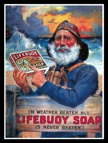 LifeBuoy mydla hliníková kovová značka Kancelária Garáž kuchynská stena