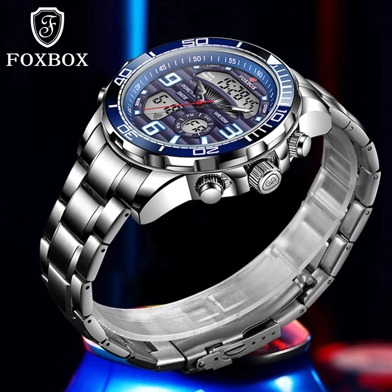 Lige Electronic Man Watch Luxury Fashion Digital Time Display Quartz Hodinky pre pánske vodotesné žiarivé príležitostné náramkové hodinky