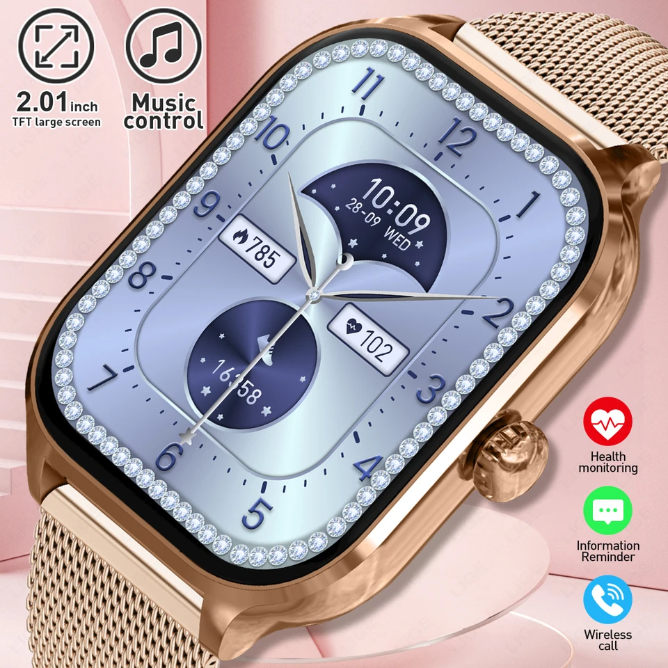 Lige New Voice Calling Women's Smart Watch 2.01 