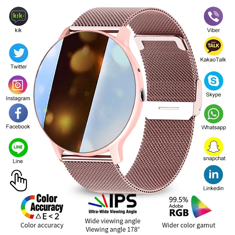Lige Smart Watch for Women Men Full dotyk srdcový rytmus Krv kyslík Bluetooth Call Watches GPS Track Track Sports Smartwatch Reloj Mujer