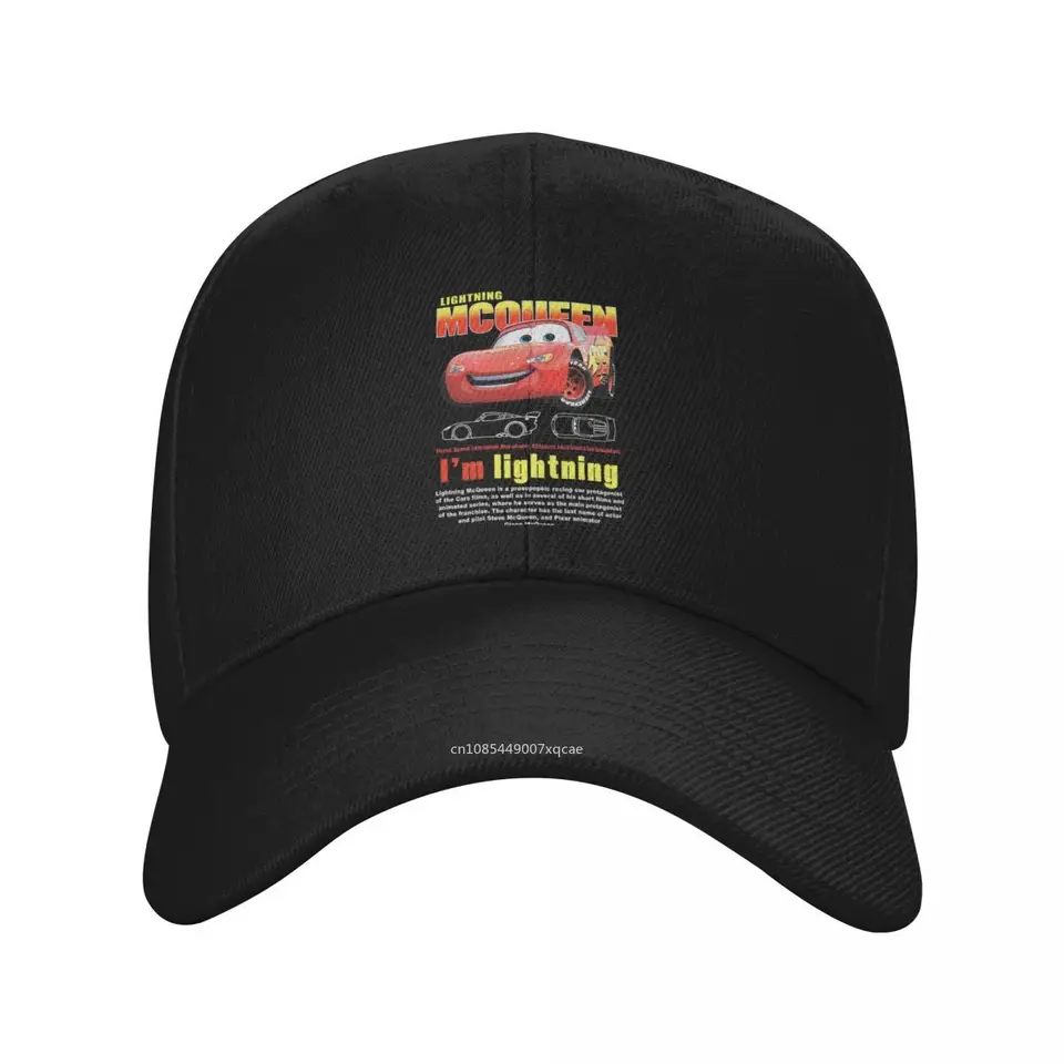 Lightning McQueen Design Cars Race Baseball Caps Unisex Fashion Trucker Hat Dad Hat Dad Tack Nastaviteľné polyesterové slnečné čiapky Letné klobúky