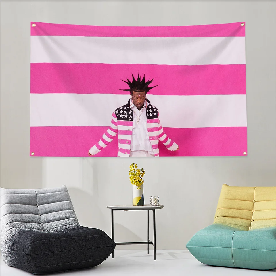 Lil Uzi Vert Rapper Tapestry Domáce Vlajka na zavesenie záhradných vlajok pre spálne