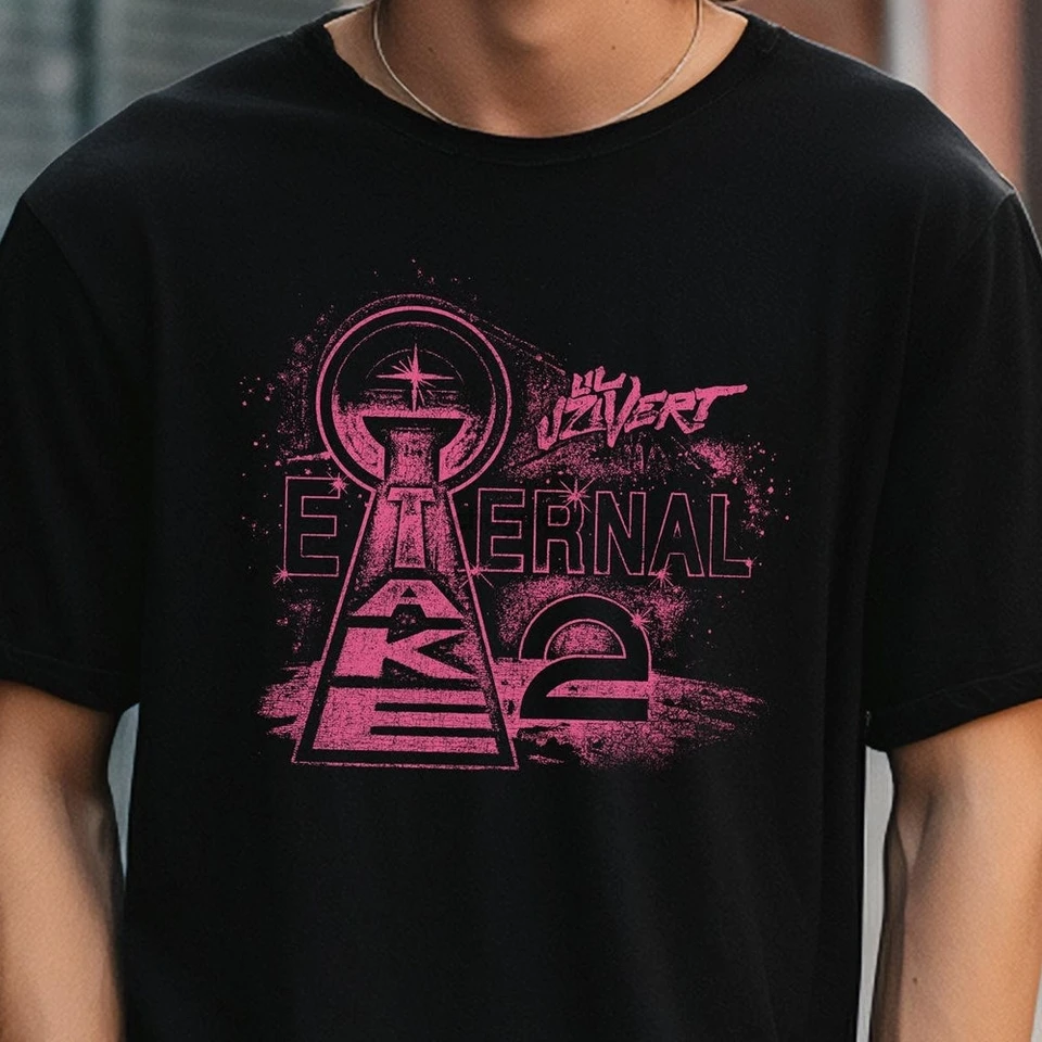 Lil Uzi vert ružová večná alake 2 tričko Bootleg Rare Lind Unisex Tee Music Fan Gift Graphic Grafic Vintage Rap Tee Punk Grunge Styl