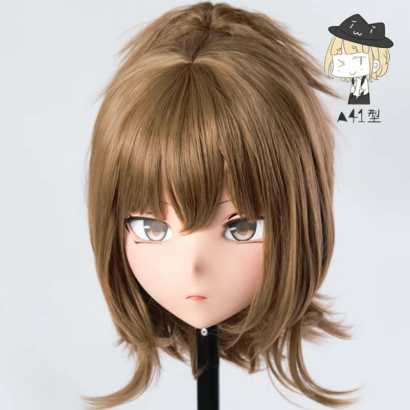 (Lili Mask-133) Sladké dievča bjd živicová hlava Maska Custom Cosplay Japan Anime Silikone Kigurumi Mask Cross Dressing Lolita Doll