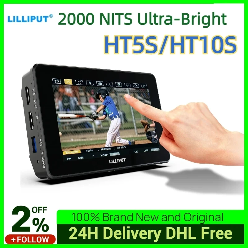 Lilliput HT5S / HT10S 5,5INCH 1080P 2000NITS Ultra Bright Touch Camera Control Monitor 3G-SDI HDMI2.0 3DLUT