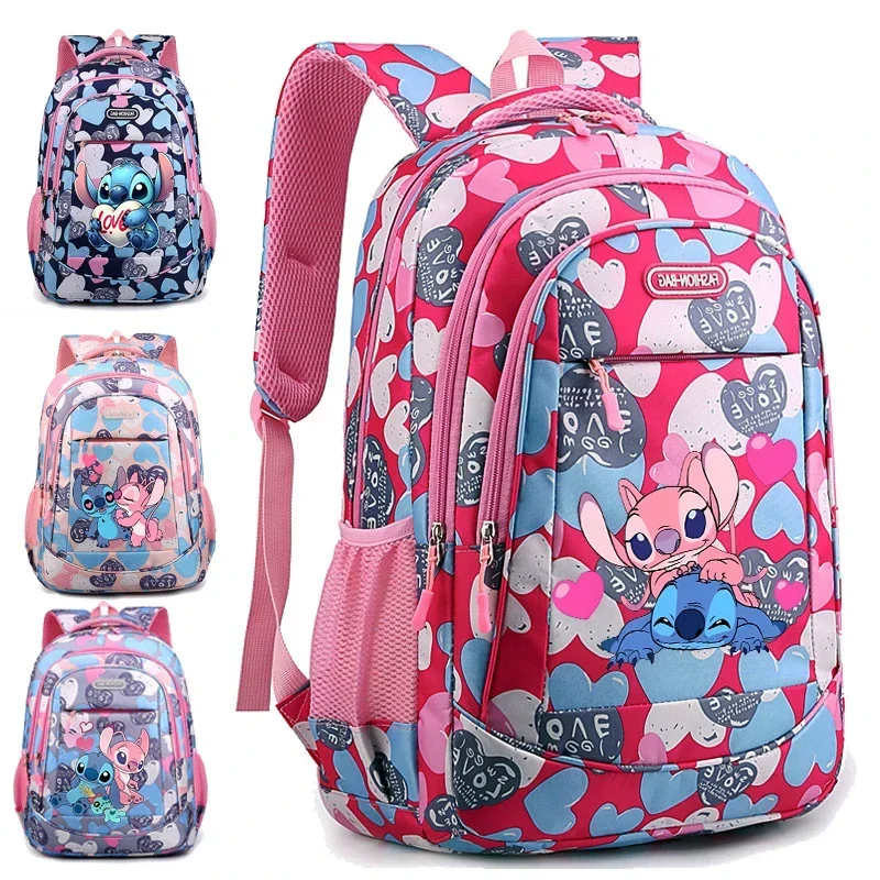 Lilo & Stitch Disney Disney Disney Veľká školská taška Študentka Backpack Girl Bookbag BAG TEENAGER BAPSACK Schoolback Rucksnack Mochila