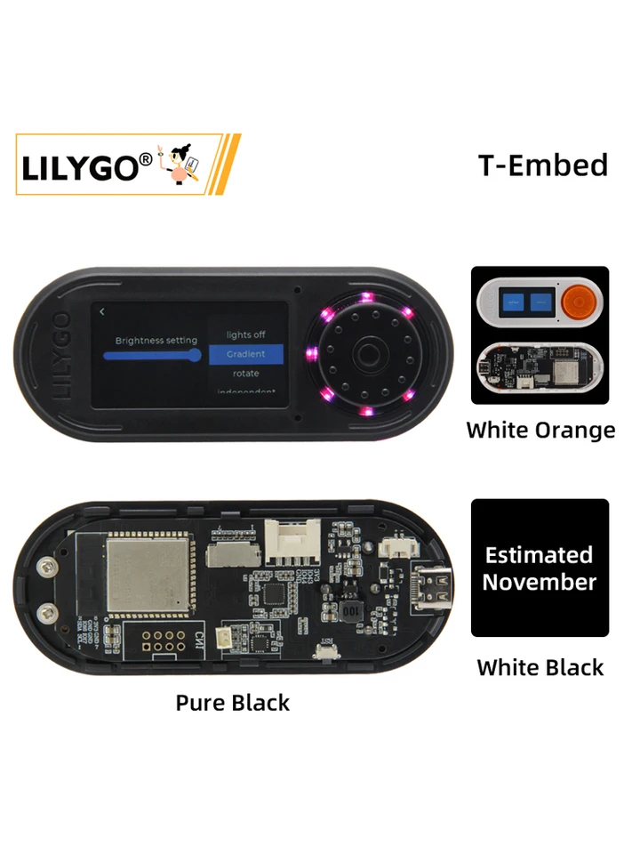 Lily GO T-vložená ESP 32-S3 1,9 palca LCD RGB Vývojová doska RGB Microfón