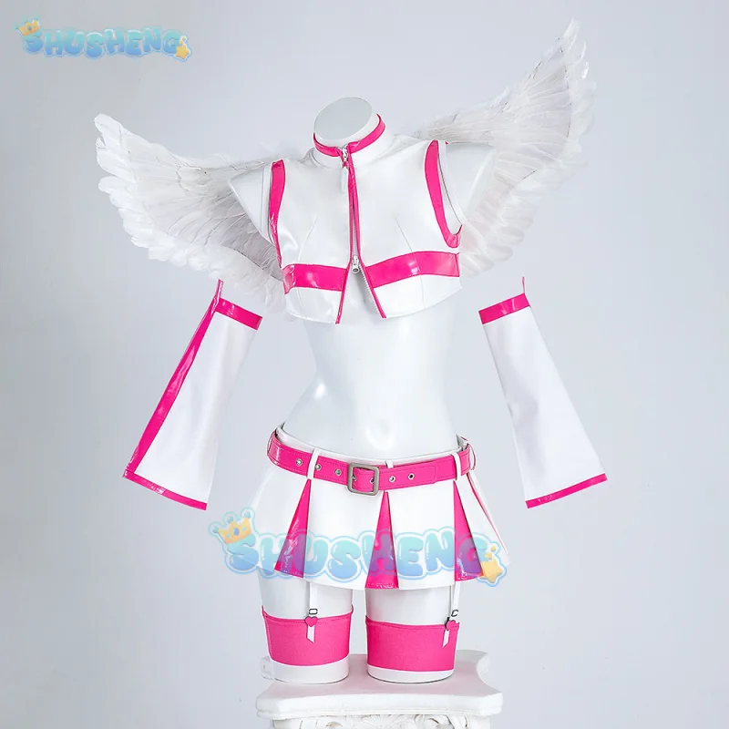 Lilysa Amano Liliel Cosplay kostým parochňou sukňa anime 2.5 Dimenzionálne zvádzanie Uniformy krídla hlavy Halloween Party pre ženy