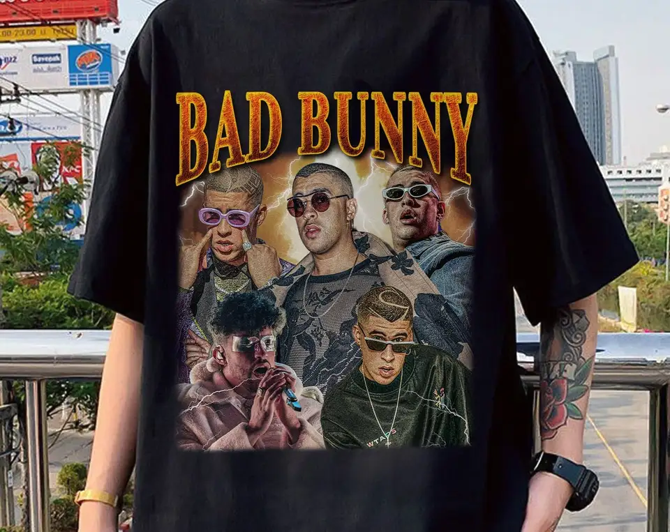 Limited Bad Bunny Tribute Rap tričko zlý zajac