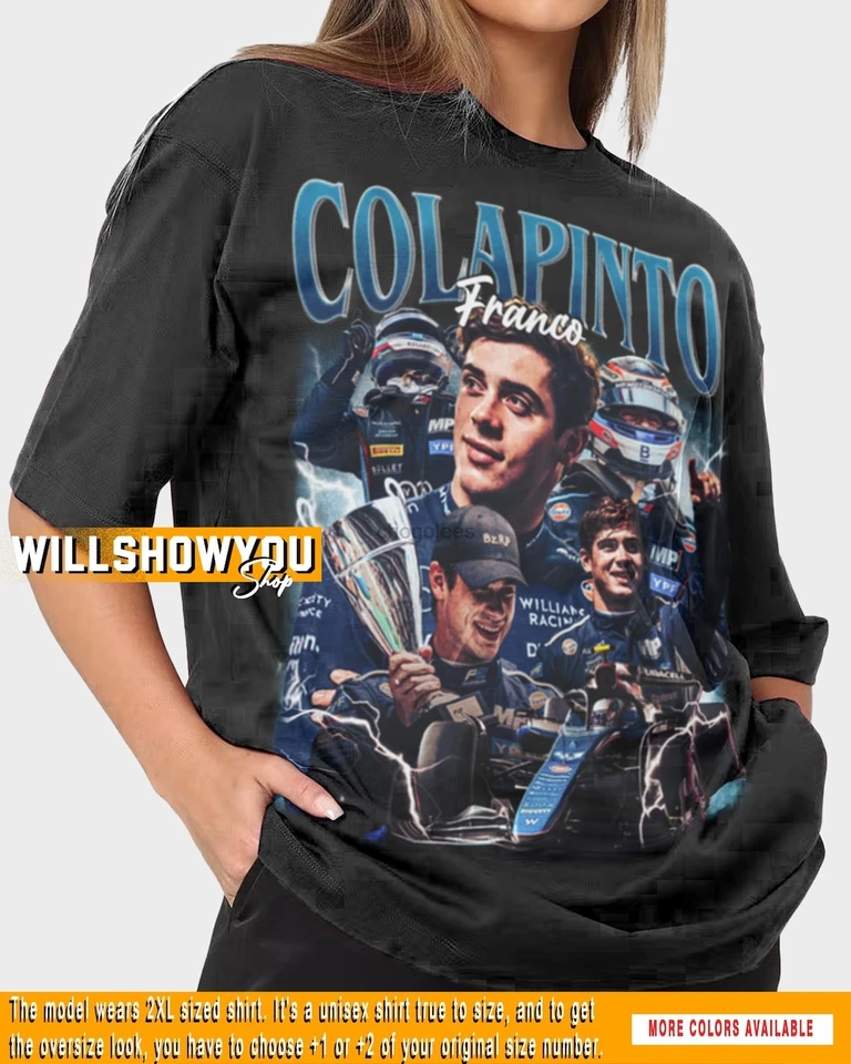 Limited franco Colapinto tričko darček Graphic Tee Rap Tričko vintage 90s košeľa unisex bootleg vintage wsy117