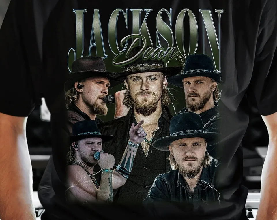 Limited Jackson Dean Vintage 90.s košele Country Song Country Hudobná košeľa Rail on Country 90 Hudobná country hudba Jacks