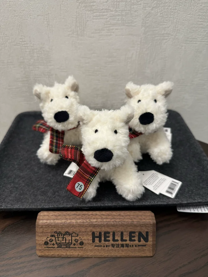 Limitovaná edícia Nová želé Cat West Highland Scarf Puppy Pendant vianočný prívesok Keychain Doll Hra Toy Gift Gift