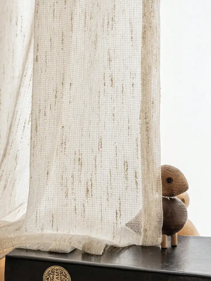 Linen gázové záclony, čajové izby, obývacie izby zenov, domáce izby, závesy z bavlny malomocenstva