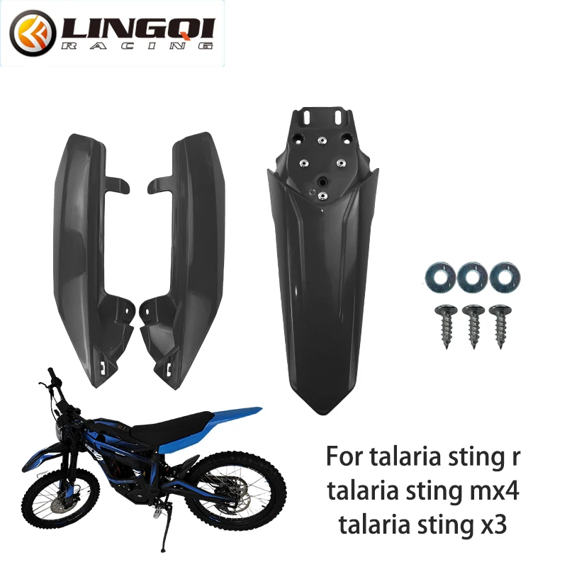 Lingqi Racing Motocycle Plastové plastové panely zadných sedadiel Fender Cover Cover Kit pre talariu Sting R MX4 X3 Elektrický bicykel