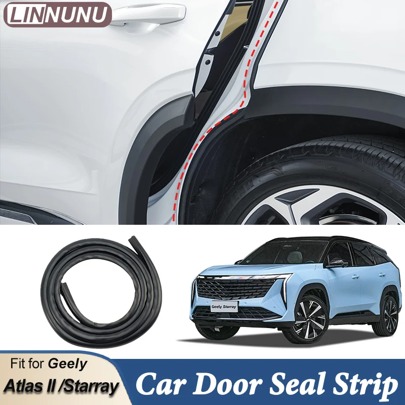 Linnunu Boyue L dvere automobilu Anti-Collision Strip Strip Strip Antirubbing Scratching Edge SealingFit pre Geely Monjaro Atlas Starray