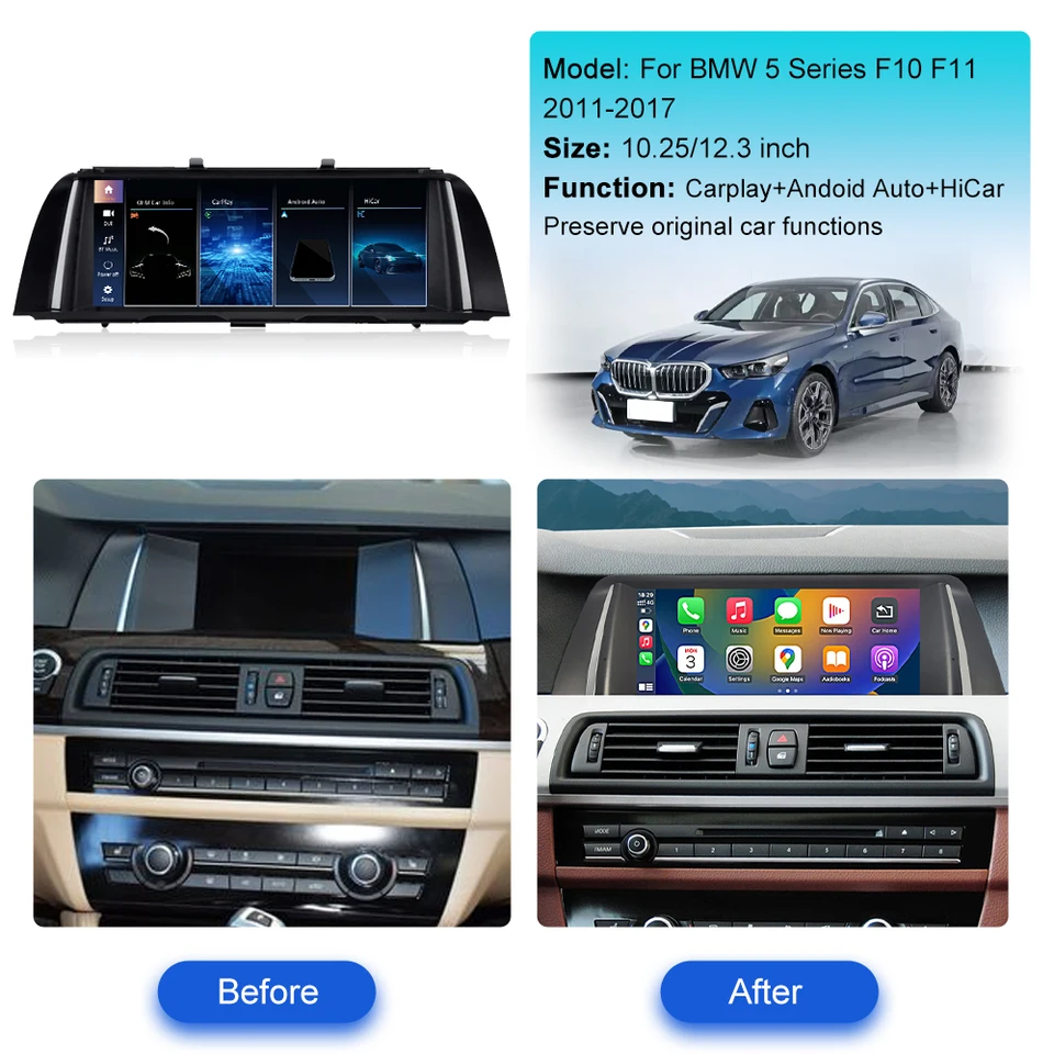 Linux CarPlay pre BMW 5 Series F10 F11 2011-2017 Navigation Linux CAR GPS Multimedia Player Car Radio Player Hlava Unit Player Player