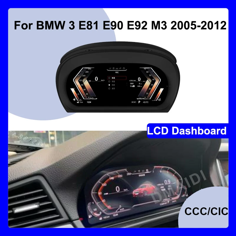 Linuxový systém pre BMW 3 E90 E91 E92 E93 2005-2012 Virtuálny kokpit LCD LCD Digitálny prístrojový panel prístrojov Schadometer