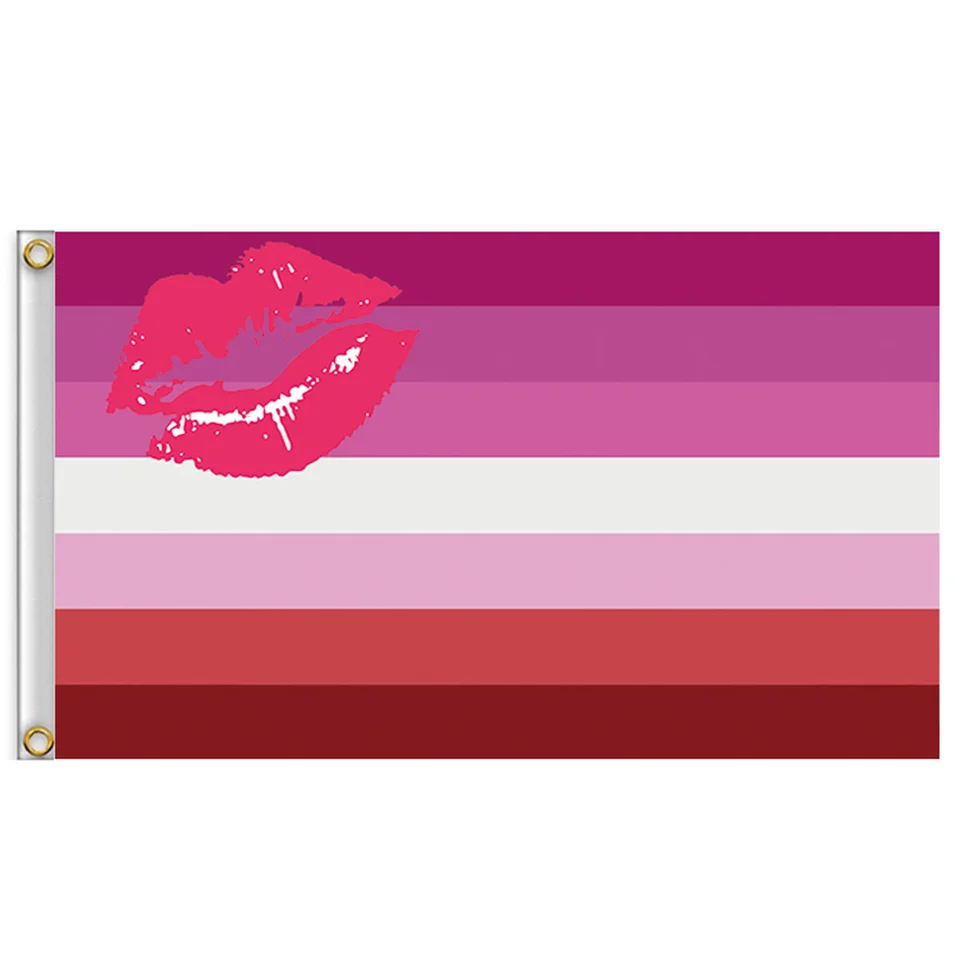 Lipstick Lesbian Flag Pride LGBT Banner 90x150cm 3x5ft Polyester Decoration Dar