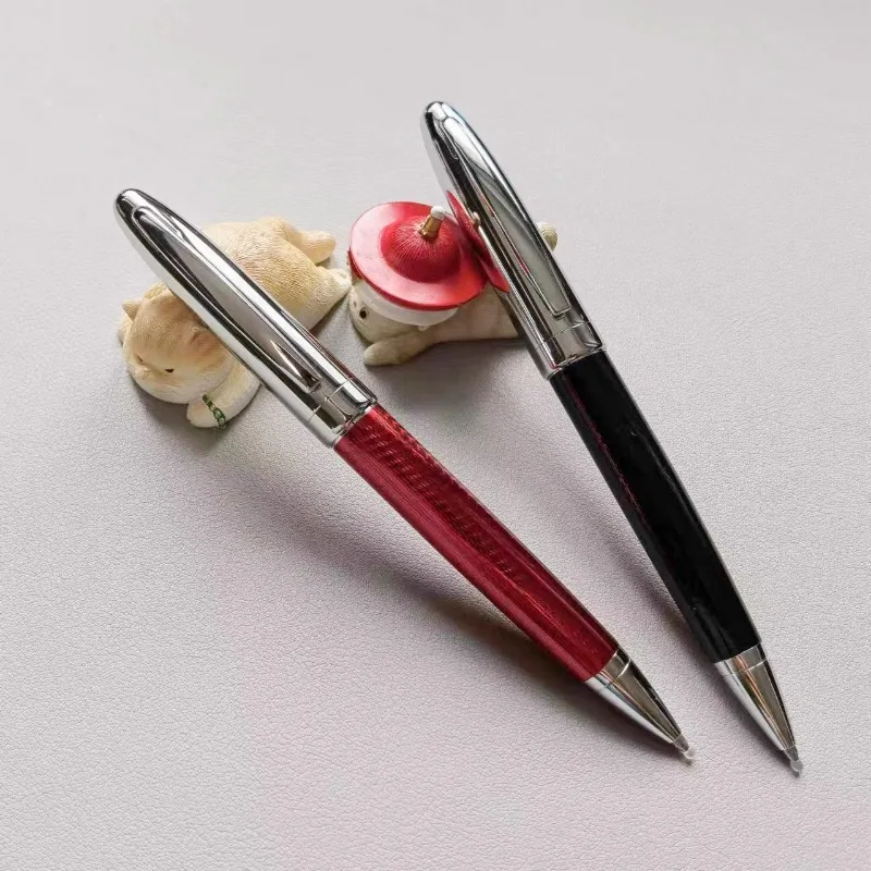 Liqin W018 Kovové gélové pero 0,5 mm čierne rotačné jadro Business Brass Ballpoint Luxusné červené farby Kórejské kancelárske potreby