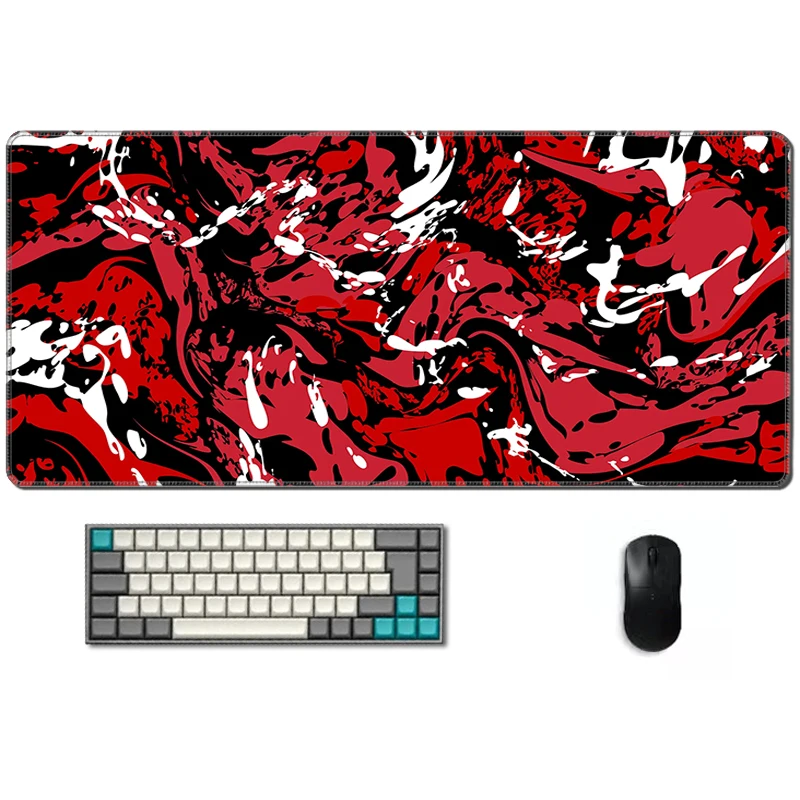 Liquid Splash Office MousePad Anime Red Large Mouse Pad 900x400 Mechanická klávesnica Mat PC PC Gamer Kompletný herný stôl Art Deskmat