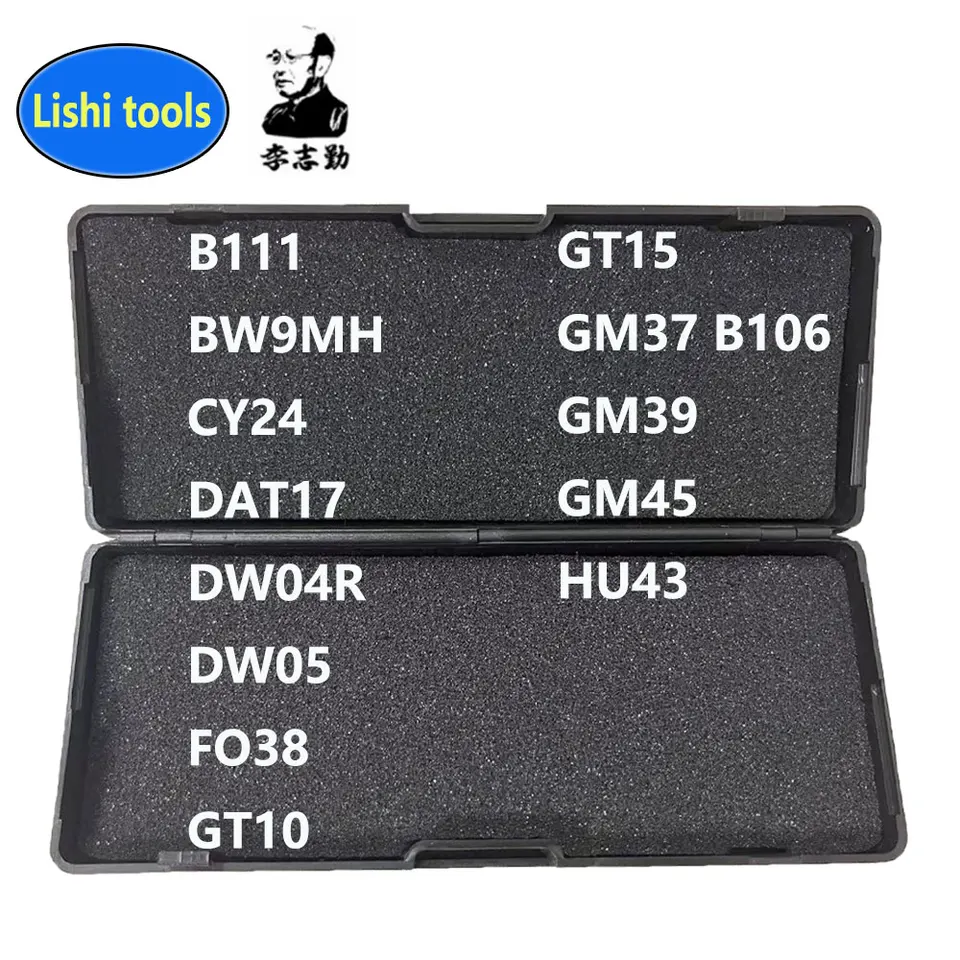 Lishi 2 v 1 nástroji B111 BW9MH CY24 DAT17 DW04R DW05 FO38 GT10 GT15 GM37 B106 GM39 GM45 HU43 HU43 LOCKSSMITH NÁKLADY NA KLYT AUTOM