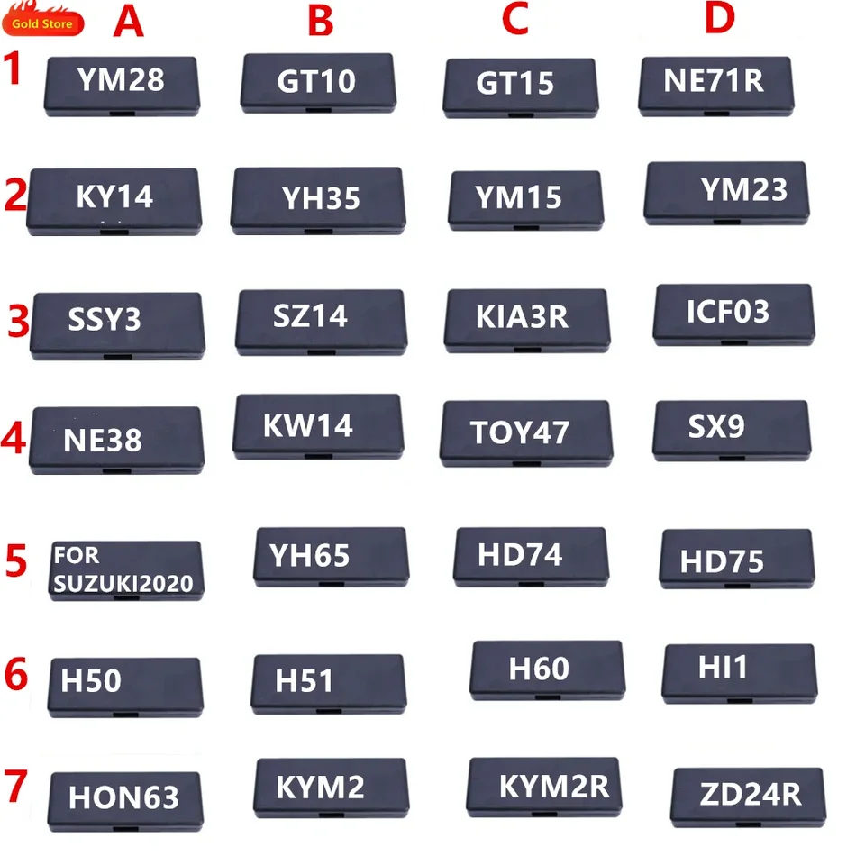Lishi 2 v 1 SZ14 KY14 H50 H51 YH65 HD74 HD75 YM28 YM15 YM23 GT15 GT10 HON63 KIA3R Ssy3 ICF03 TOY47 SX9 pre SUZUKI2020 KYM2