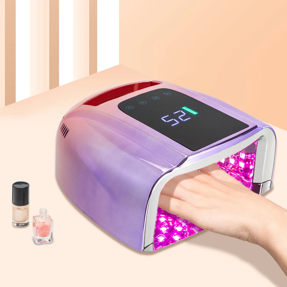 LIST DUCHER Profesionálny nabíjateľný 96 W 42-koláčiky UV LED prenosný prenosný stroj na nechty na nechty s odnímateľnou nehrdzavejúcou oceľou