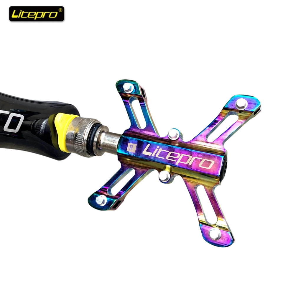 LitePro CNC rýchle uvoľňovanie bicyklových pedálov Ultralight MTB Pedál Pedál proti sklzu 3 utesnené ložiská pedály MTB Príslušenstvo