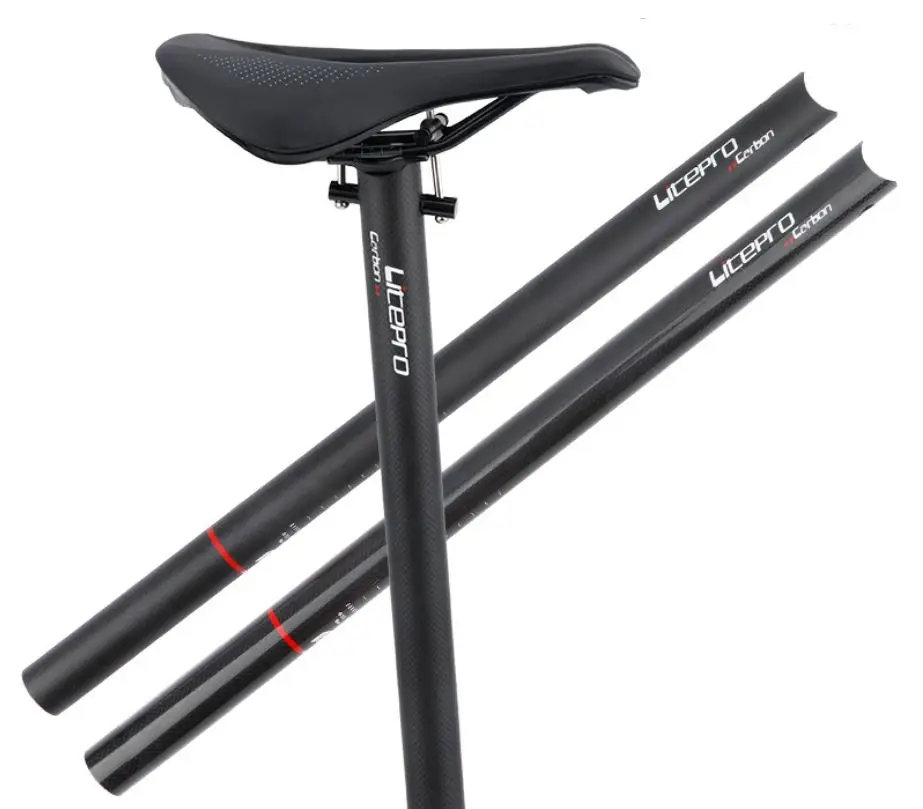Litepro sedlovky Fit Fit for Brompton Bike Uhlíkové vlákno 31,8 mm * 580 mm bicykel stĺpc