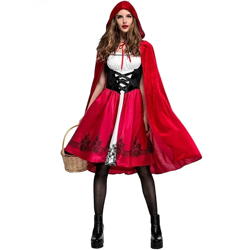 Little Red Riding Hood Moderná verzia javiskového výkonu oblečenie šál Dospelé dievčatá Osobnosť Cosplay Game Game Costing Costyes
