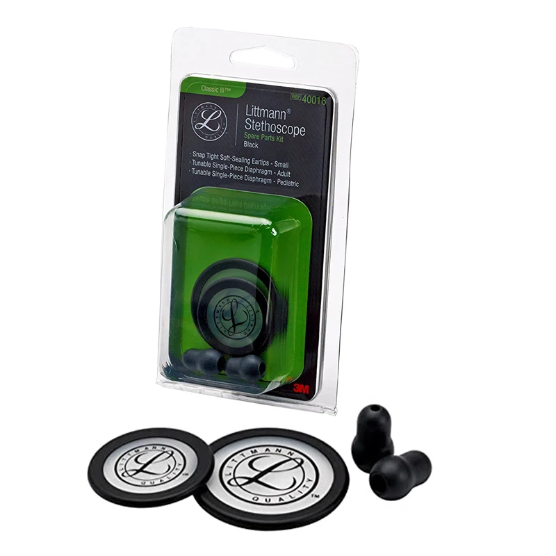 Littmann Medical Stethoscope náhradné diely náhradné príslušenstvo laditeľné membránové zostavy ráfika 40016 čierna pre klasickú iii
