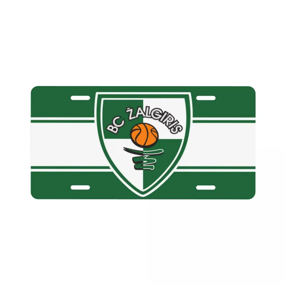 Litva BC Zalgiris 6inx12in kovový znak dekorácie auta