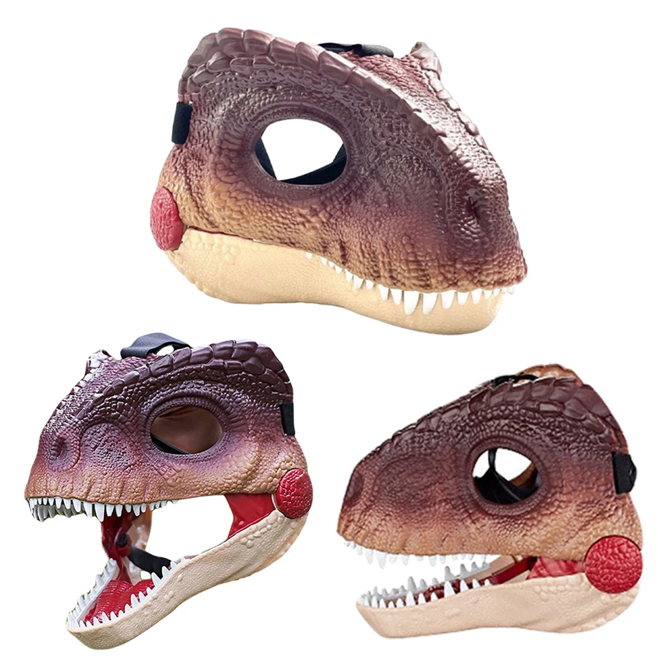Livelike Dinosaur Mask Headear s dinosaurom Scream Halloween Cosplay dinosaur maska ​​Party Cosplay rekvity k narodeninám darčeky pre deti