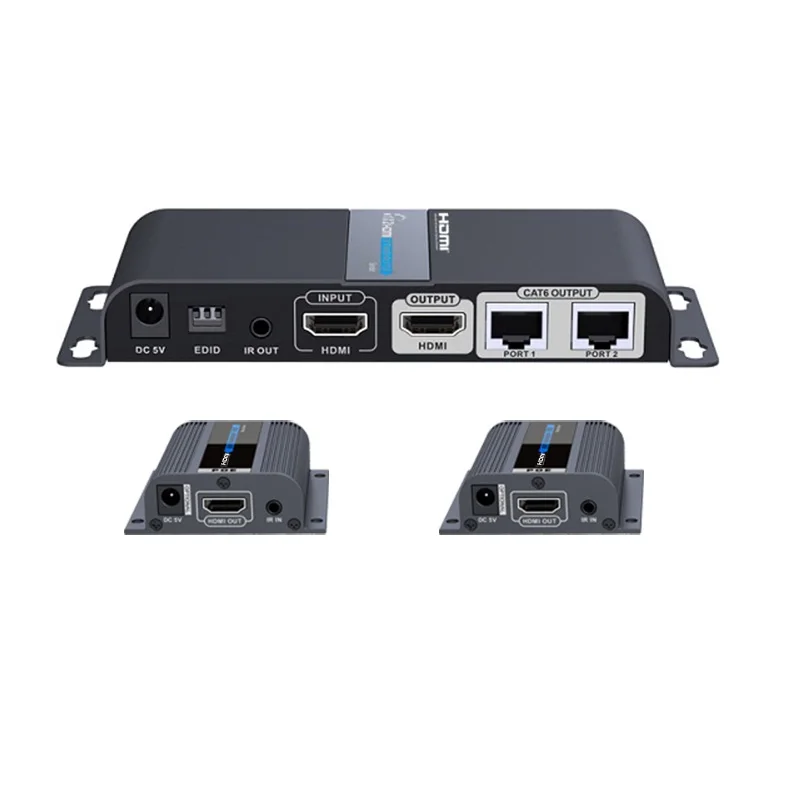 LKV712PRO 1080P HDMI-kompatibilný splitter Poe Network Extender 1x2 s EDID IR 1 vysielač 2 prijímače nad RJ45 40M CAT6 CAT7