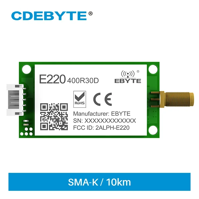 LLCC68 LORA Wireless Modul RS485 433MHz 470MHz 30DBM 10 km bezdrôtového prijímača prijímača Dlhý dosah E220-400R30D RF Modul