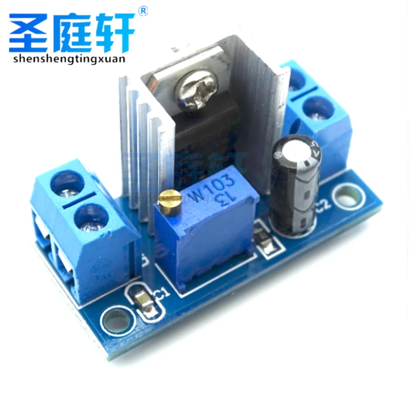 LM317 Nastaviteľné napätie Lineárny regulátor napájací zdroj LM317 DC-DC 4.2-40V až 1,2-37V Krok nadol Modul