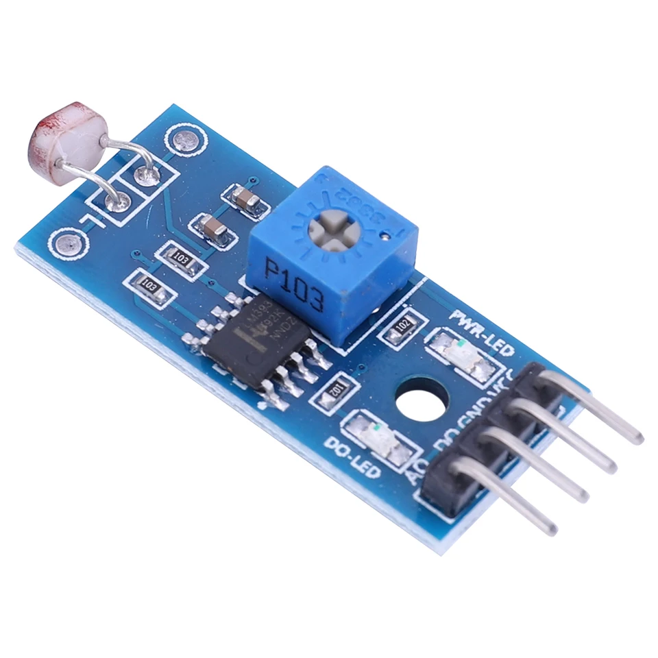 LM393 Senzor citlivý na svetlo 4pin Optický citlivý modul odporu 3,5V-5V Doska detektora svetla pre Arduino DIY Kit